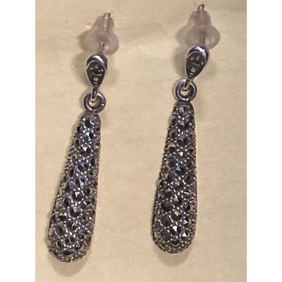 Source Unknown Jewelry - Vintage 925 silver pendant earrings